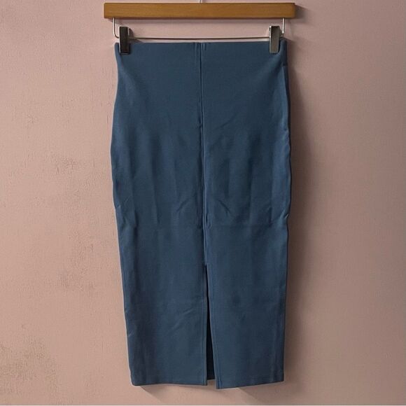 Forever 21 Dusty Blue Pencil Skirt Size Small EUC - Picture 5 of 10